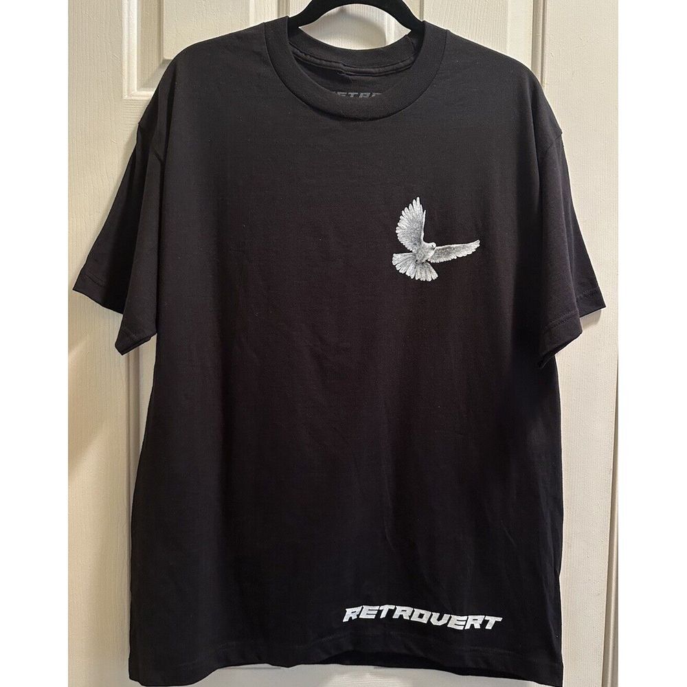 Retrovert Logo Dove Tee‎ Size Large Black